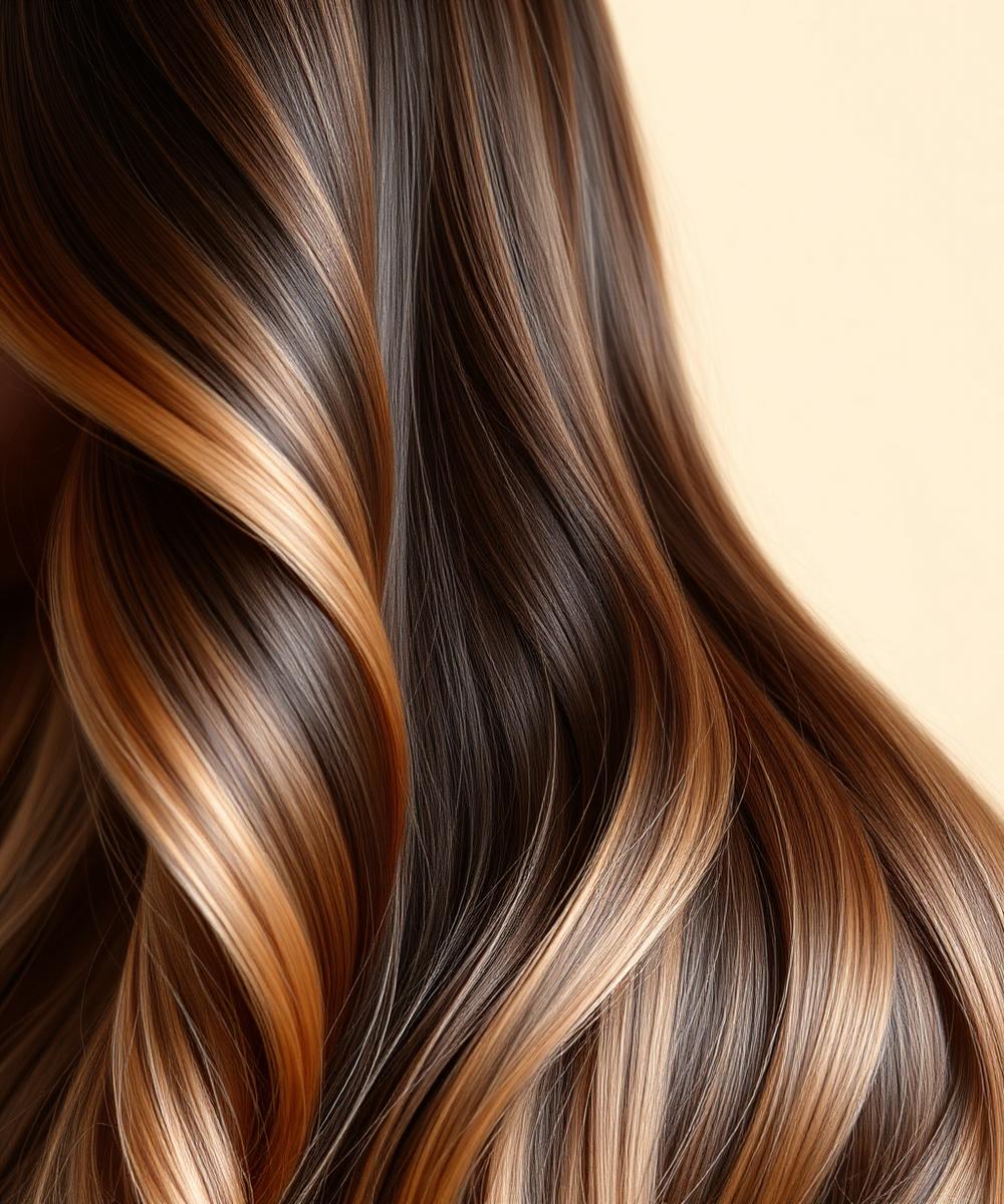 Balayage con reflejos caramelo